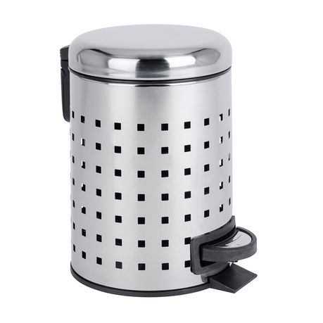Wenko - 3L Pedal Bin - Leman - Perforated Stainless Steel Buy Online in Zimbabwe thedailysale.shop