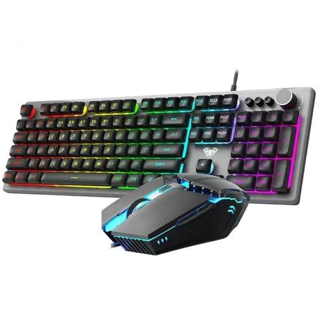 DW AULA T200 Gaming Keyboard And Gaming Mouse Combo Colorful Back light Buy Online in Zimbabwe thedailysale.shop