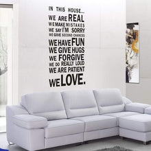 Load image into Gallery viewer, Fantastick - In This House Vinyl Wall Poetry
