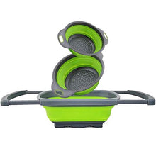 Load image into Gallery viewer, Silver Kitchen Colander Set - 3 Piece - Collapsible - Multi-Functional
