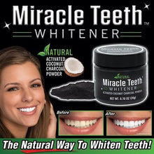 Load image into Gallery viewer, Miracle Teeth Whitener with Activated Coconut Charcoal Powder
