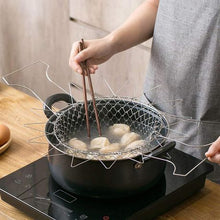 Load image into Gallery viewer, Multi-functional Folding Cooking Frying Rinsing Steaming Basket
