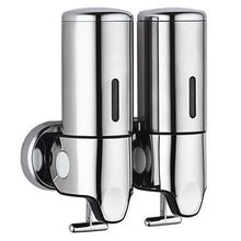 Load image into Gallery viewer, Heartdeco Wall Mount Stainless Steel Soap Shampoo Dispenser Set
