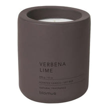Load image into Gallery viewer, Blomus Scented Candle: Verbena Lime in Plum Concrete Container Fraga 9cm
