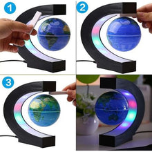Load image into Gallery viewer, Table Lamp - Magnetic Levitating Globe C-Shaped
