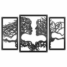 Load image into Gallery viewer, Tree of Love Wall Art - Metal In Statin Black Finish - By Unexpected Worx
