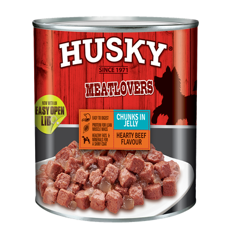 Husky Chunks In Jelly Beef (6 x 775g) Buy Online in Zimbabwe thedailysale.shop
