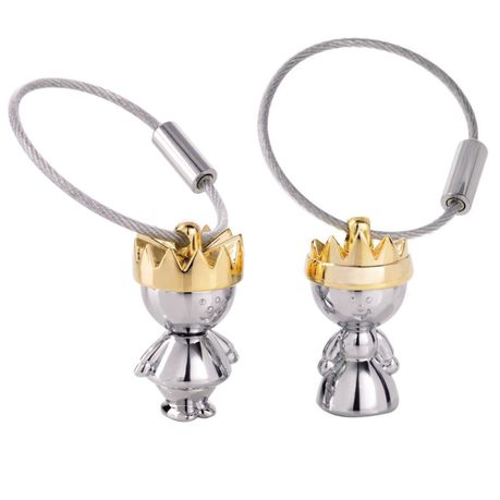 TROIKA Keyring PRINCE and PRINCESS – Silver and Gold Colours – Set of 2 Buy Online in Zimbabwe thedailysale.shop