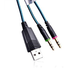 Load image into Gallery viewer, Gaming Headphones Kotion G2000 with Mic + Audio/Mic Splitter Cable - Blue
