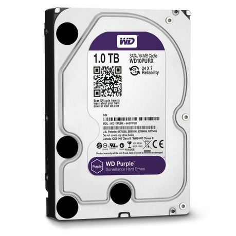 Western Digital 1TB 3.5 Surveillance Internal Hard Drive - Purple