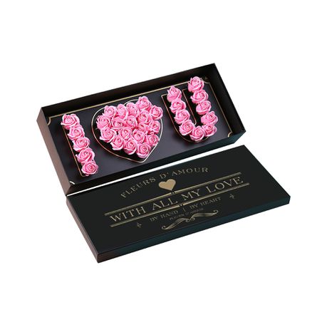 I Love You Floral Arrangement Box - Pink