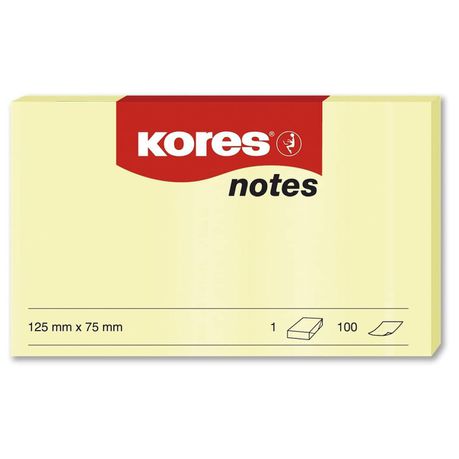 Kores Yellow Sticky Notes 125 x 75mm 100 sheets Buy Online in Zimbabwe thedailysale.shop