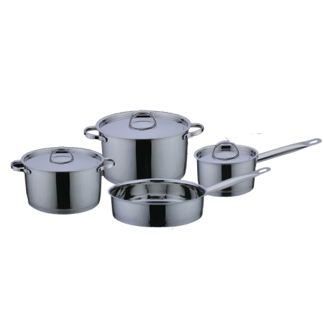 7 Piece Heavy Bottom Stainless Steel Induction Ready Cookware Set