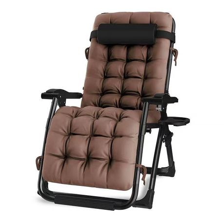 Folding Deck Chair with Cushion (SA-FC-001-BK-BR)