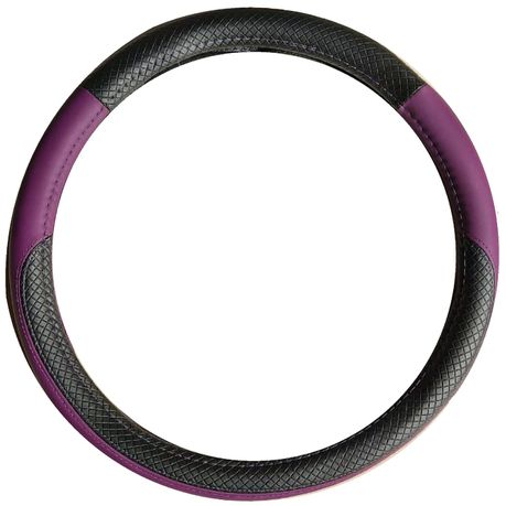 Steering Wheel Cover - Black and Purple