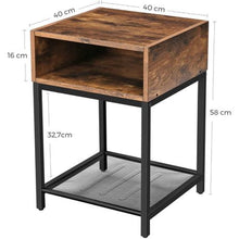 Load image into Gallery viewer, Bragg Berlin Rustic Bedside Table, Brown

