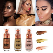 Load image into Gallery viewer, 3 x Kiss Beauty Body Highlighter Body Illuminator Body Luminizer 40ml Each

