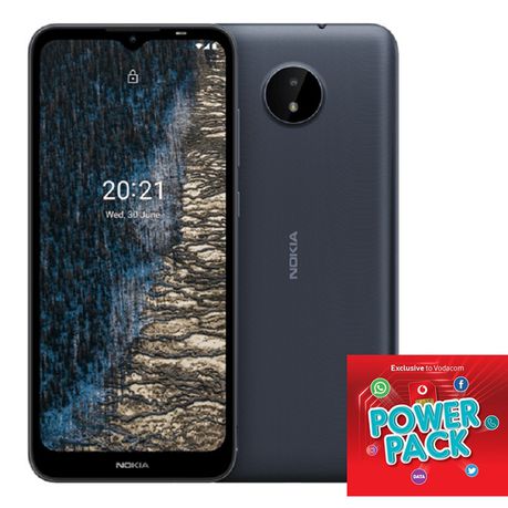 Nokia C20 16GB Dual Sim (NL) - Dark Blue + Vodacom Sim Card Pack Buy Online in Zimbabwe thedailysale.shop
