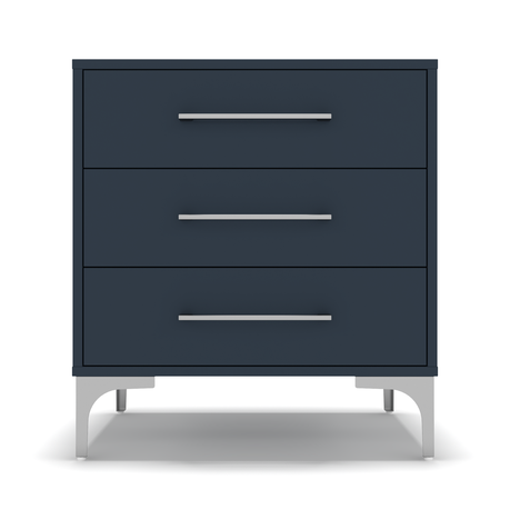 BAM! Matte 3 Drawer Bedside/Nightstand - Petrol Blue Buy Online in Zimbabwe thedailysale.shop