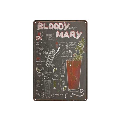 Retro Vintage Decorative Wall Metal Plate Sign - Bloody Mary Buy Online in Zimbabwe thedailysale.shop
