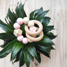 Load image into Gallery viewer, Ruby Melon Chu Teether - Rattle Ring - Rose
