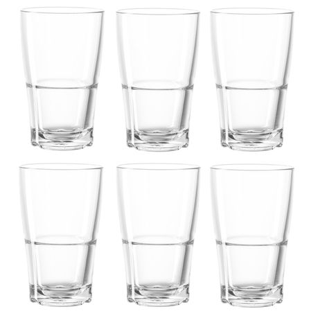 Leonardo Glass Tumbler for Caffe Latte or Iced Coffee SENSO 390ml: Set of 6 Buy Online in Zimbabwe thedailysale.shop