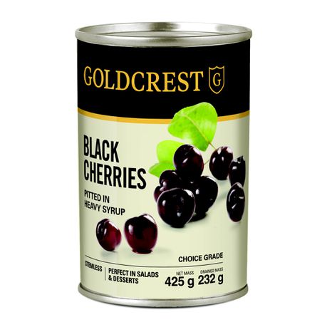 Goldcrest - Cherries Black Pitted 425g Buy Online in Zimbabwe thedailysale.shop