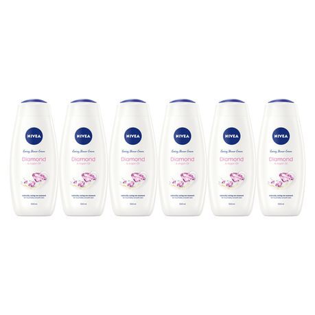 NIVEA Diamond & Argan Oil Shower Gel/Body Wash - 6 x 500ml Buy Online in Zimbabwe thedailysale.shop