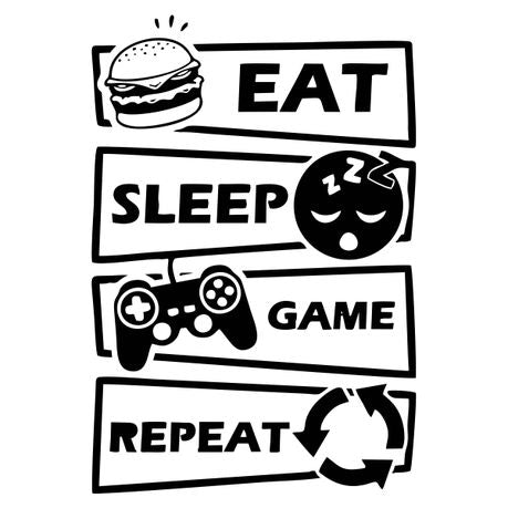 Eat. Sleep .Game. Repeat Decal Buy Online in Zimbabwe thedailysale.shop