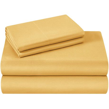 Wrinkle Resistant Super King Sheet Set Caramel Gold 4 Piece Bedding Buy Online in Zimbabwe thedailysale.shop