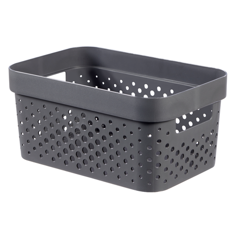 Curver By Keter Infinity 4.5L Storage Basket With Dots - Dark Grey Buy Online in Zimbabwe thedailysale.shop