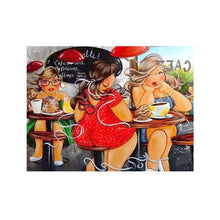 Load image into Gallery viewer, Diamond Painting DIY Kit, Round diamonds, 40x30cm- Tea Time
