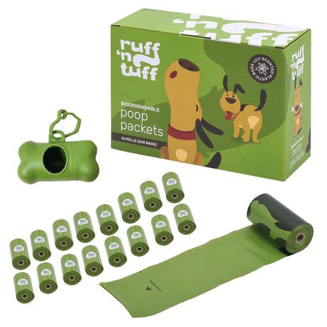 Ruff ‘n Tuff Premium Biodegradable Dog Poop Bags With Dispenser (240 bags) Buy Online in Zimbabwe thedailysale.shop