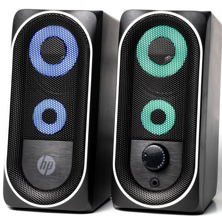 HP Multimedia Desktop Stereo Speakers with LED's Buy Online in Zimbabwe thedailysale.shop