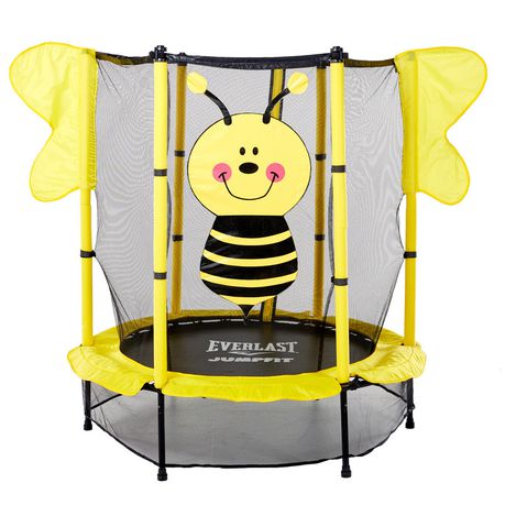 Everlast 4.5FT Bee Trampoline with Safety Net Enclosure Buy Online in Zimbabwe thedailysale.shop