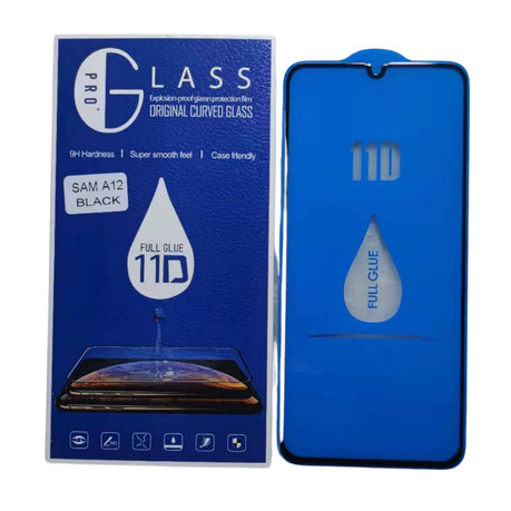11D Round Edge Tempered Glass Protector For Samsung A12