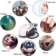 Load image into Gallery viewer, Small Power Airbrush Compressor Kit For Makeup, Nail Art, Tattoo Cake Décor
