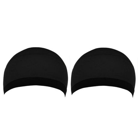 2 x Pieces Unisex Wig Cap for Wigs and Waves. Black