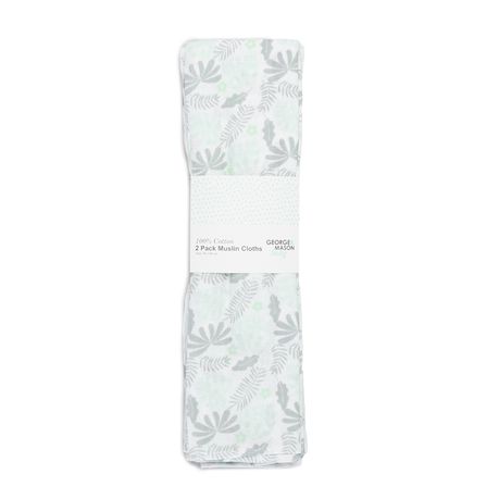 George & Mason Baby - Unisex 2 Pack 100% Cotton Muslins Buy Online in Zimbabwe thedailysale.shop
