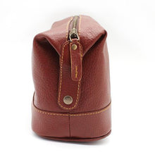 Load image into Gallery viewer, Minx Genuine Leather Single Zip Toiletry Bag
