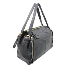 Load image into Gallery viewer, Blackcherry Multi Zip Barrel Tote-Black
