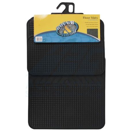 Rubber Mat H Duty Set Black 4 Pieces