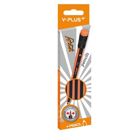 Y-Plus Ray Pencil Tri-Grip Jumbo HB with Eraser Tip 12'S Buy Online in Zimbabwe thedailysale.shop