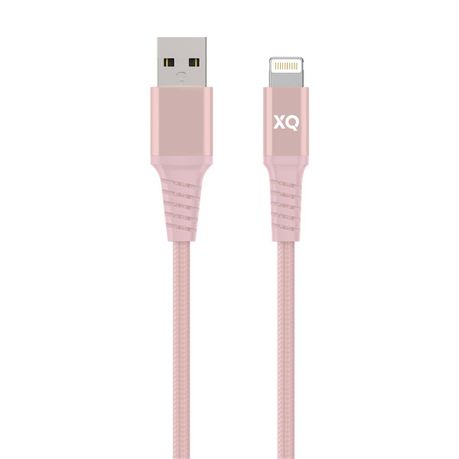 XQISIT Extra Strong Braided Lightning to USB-A 200cm - Pink Buy Online in Zimbabwe thedailysale.shop