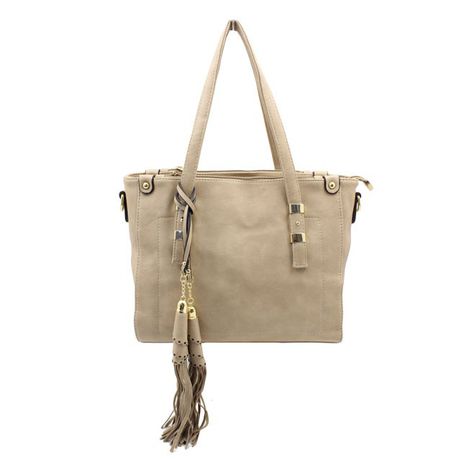 Blackcherry Gold Tab Multi Compartment Tote-Beige Buy Online in Zimbabwe thedailysale.shop