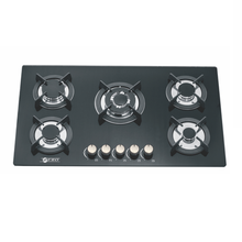 Load image into Gallery viewer, Zero Appliances 5 Burner Glass Top Gas Hob
