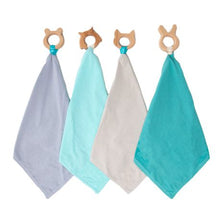 Load image into Gallery viewer, George &amp; Mason Baby - Woodland Blue Teether with Blankie - Set of 4
