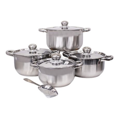 8 Piece Stainless Steel Cookware Set & Complementary LMA Serving Spoon Buy Online in Zimbabwe thedailysale.shop