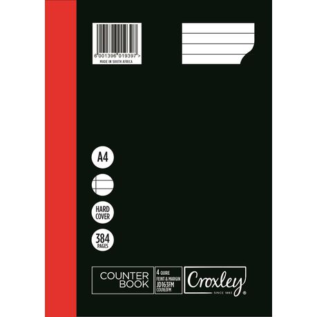 Croxley JD163 4-Quire 384 Page A4 F&M Counter Book (2 Pack) Buy Online in Zimbabwe thedailysale.shop