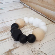 Load image into Gallery viewer, Ruby Melon Chu Teether Textured Black and White

